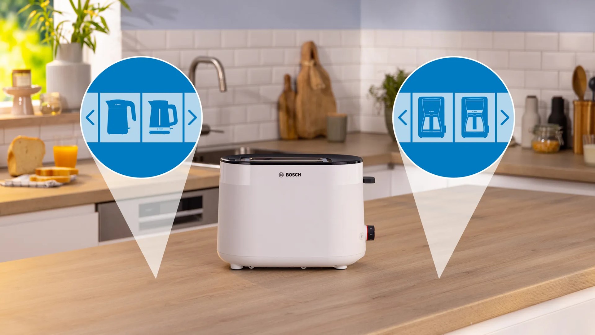 Bosch TAT2M121 toaster 6 2 slice(s) 950 W White Bosch TAT2M121 toaster 6 2 slice(s) 950 W White