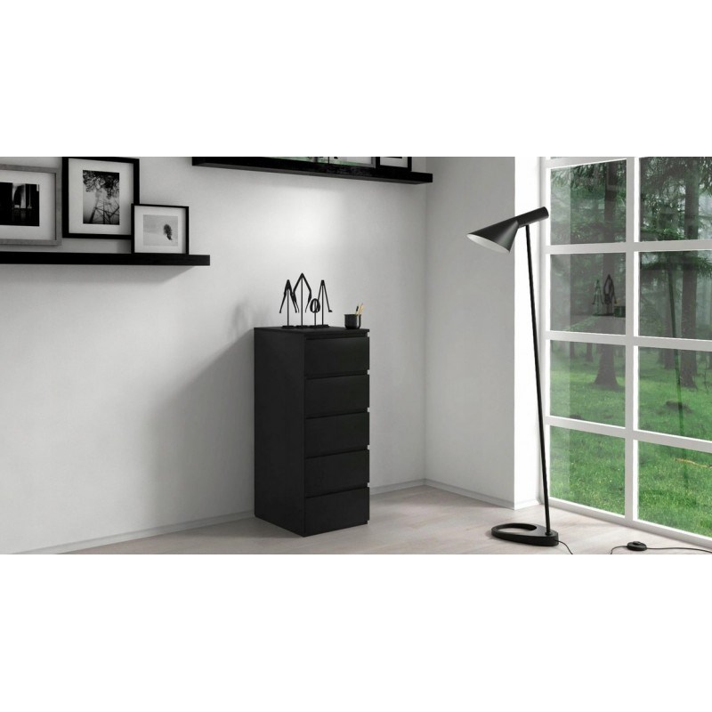 Topeshop W5 CZERŃ chest of drawers Topeshop W5 CZERŃ chest of drawers
