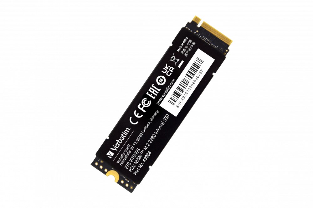 Verbatim Vi7000G PCIe NVMe M.2 SSD 2TB The Ultimate Gaming Solution Verbatim Vi7000G PCIe NVMe M.2 SSD 2TB The Ultimate Gaming Solution