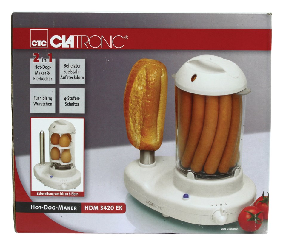 Clatronic HDM 3420 EK Hot dog steamer 350 W White Clatronic HDM 3420 EK Hot dog steamer 350 W White