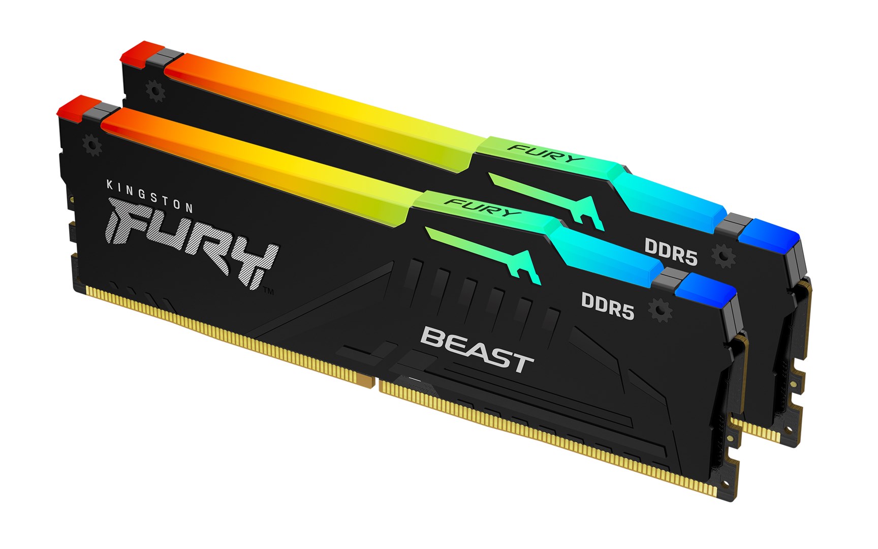 Kingston Technology FURY Beast 64GB 5200MT/s DDR5 CL40 DIMM (Kit of 2) RGB Kingston Technology FURY Beast 64GB 5200MT/s DDR5 CL40 DIMM (Kit of 2) RGB