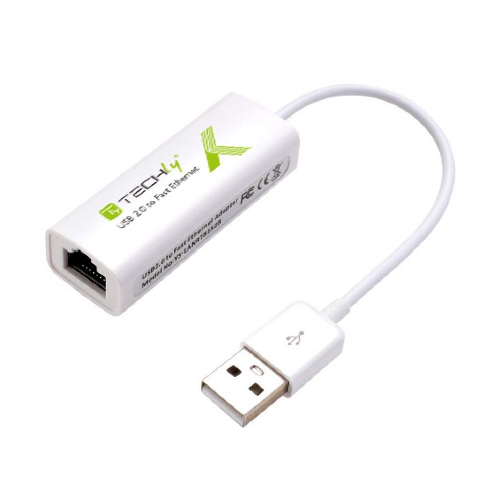 Techly USB2.0 to Fast Ethernet 10/100 Mbps converter Techly USB2.0 to Fast Ethernet 10/100 Mbps converter
