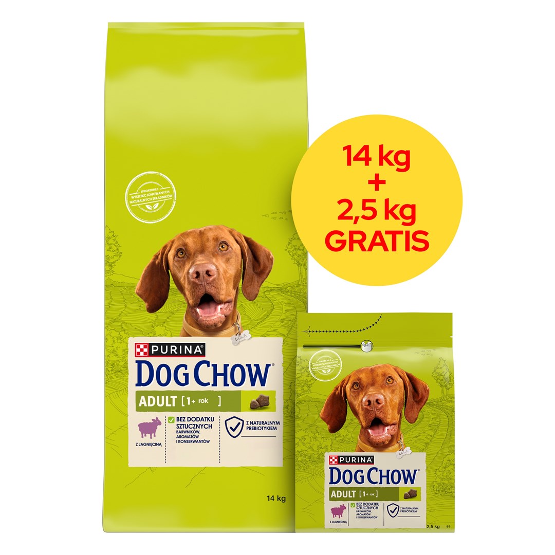 PURINA Dog Chow Adult Lamb - dry dog food - 14 + 2,5kg PURINA Dog Chow Adult Lamb - dry dog food - 14 + 2,5kg
