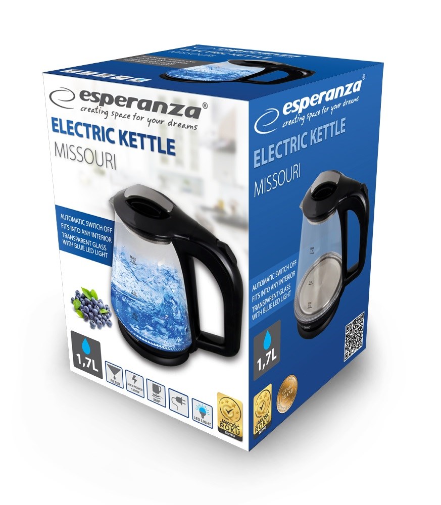 Esperanza EKK024K Electric kettle 1.7 L Black, Multicolor 1500 W Esperanza EKK024K Electric kettle 1.7 L Black, Multicolor 1500 W