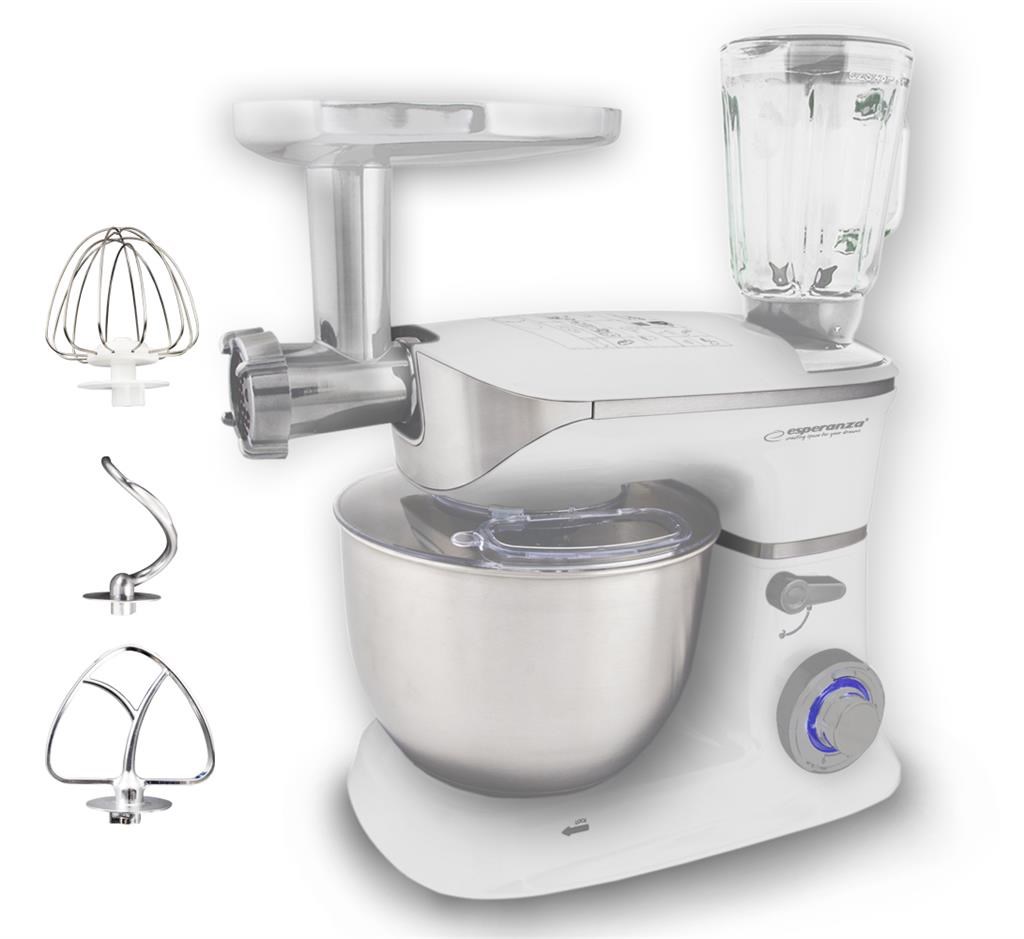 Esperanza EKM025 food processor 1000 W 5 L Stainless steel, White Esperanza EKM025 food processor 1000 W 5 L Stainless steel, White