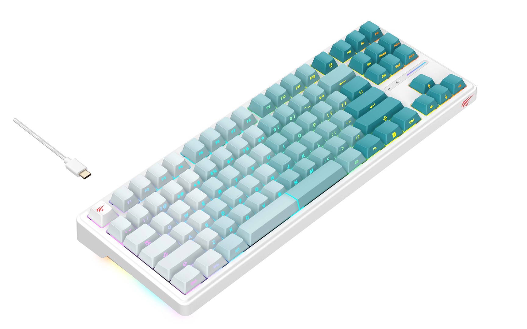 Havit KB901L - gaming keyboard (white and green) Havit KB901L - gaming keyboard (white and green)