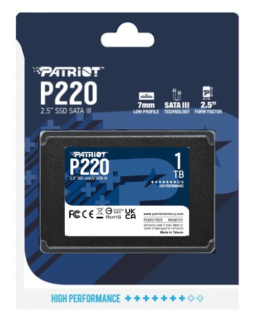 Patriot Memory P220 1TB 2.5" 1000 GB Serial ATA III Patriot Memory P220 1TB 2.5" 1000 GB Serial ATA III