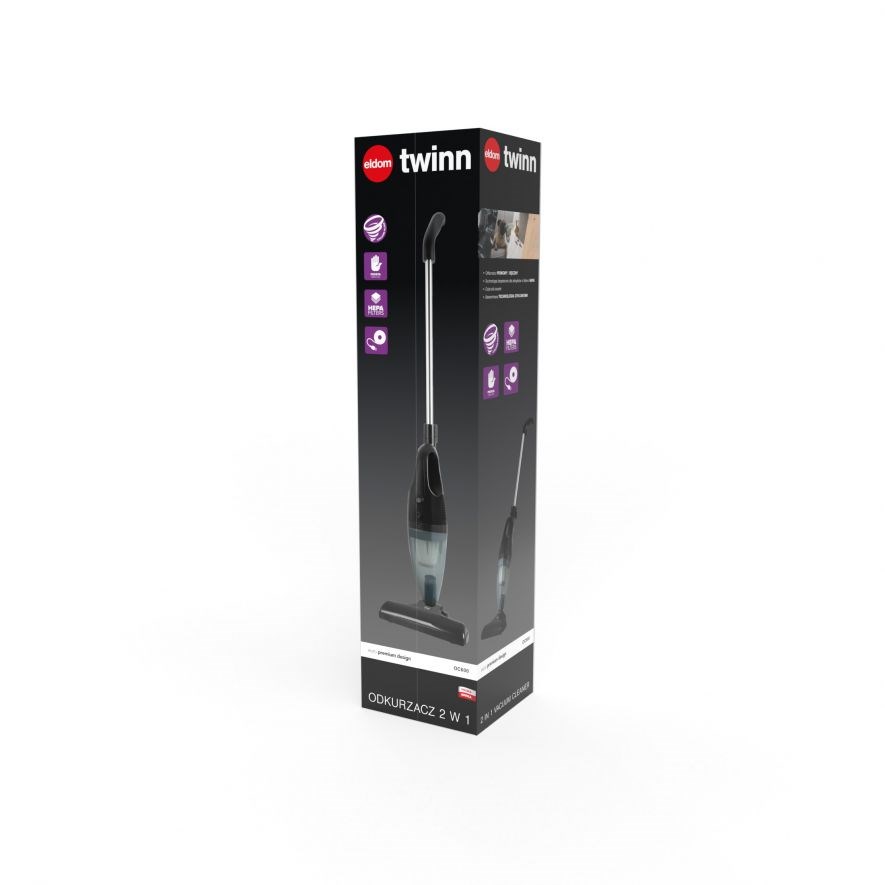 OC600 ELDOM, 2in1 TWINN upright vacuum cleaner, bagless, HEPA OC600 ELDOM, 2in1 TWINN upright vacuum cleaner, bagless, HEPA