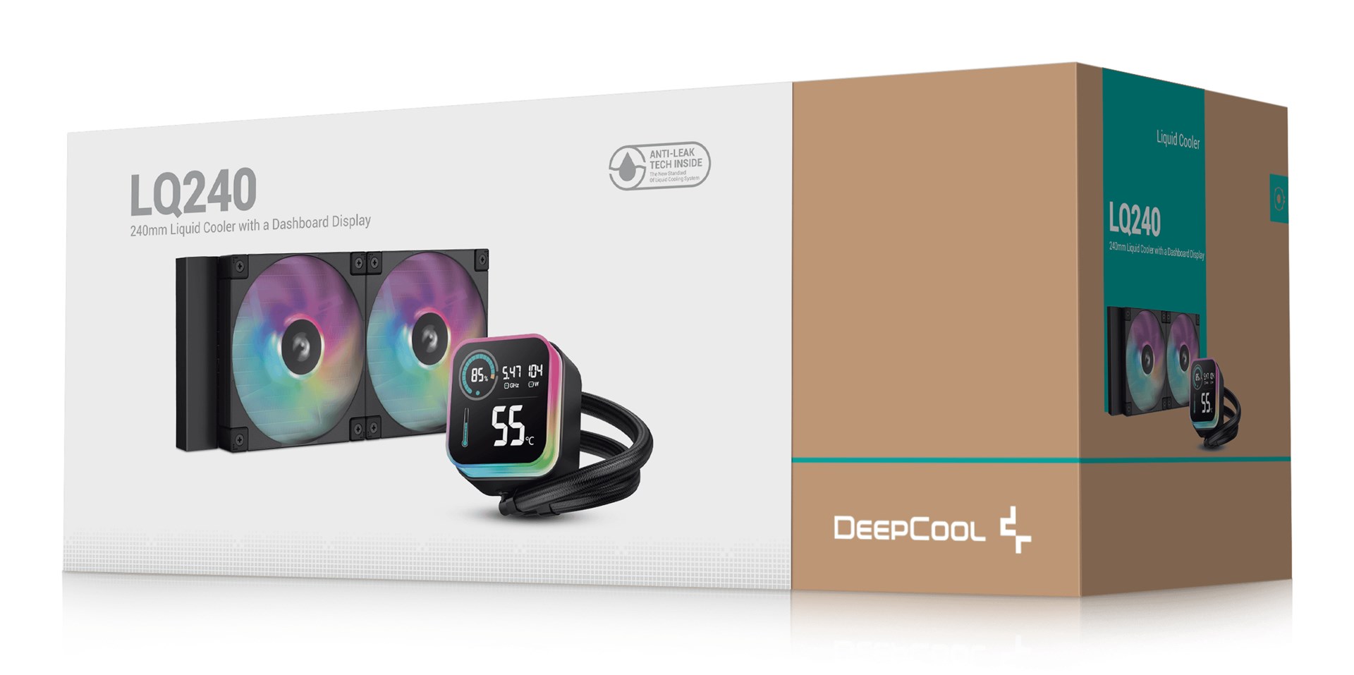 DeepCool LQ240 Processor Liquid cooling kit 12 cm Black 1 pc(s) DeepCool LQ240 Processor Liquid cooling kit 12 cm Black 1 pc(s)