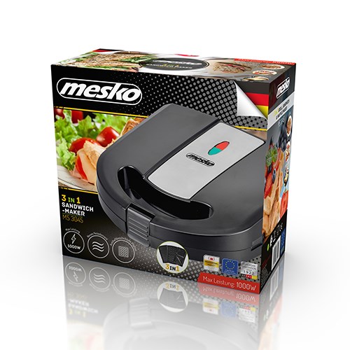 Mesko MS 3045 sandwich maker 1000 W Black Mesko MS 3045 sandwich maker 1000 W Black