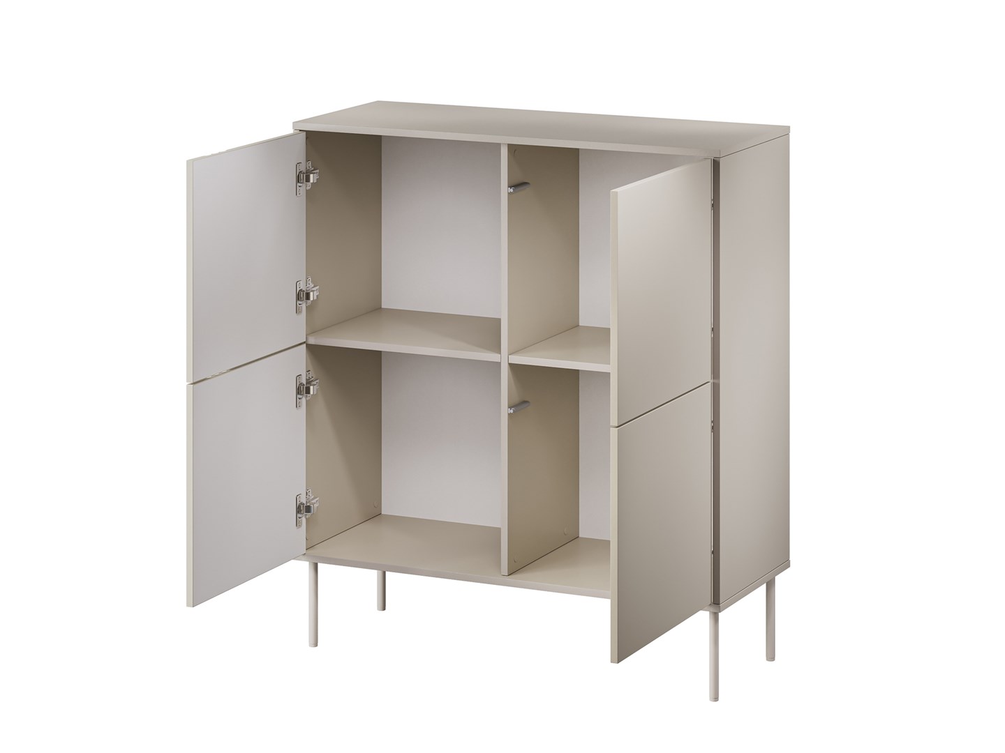 4D chest of drawers TRESSE 100x40x110 cashmere matt 4D chest of drawers TRESSE 100x40x110 cashmere matt