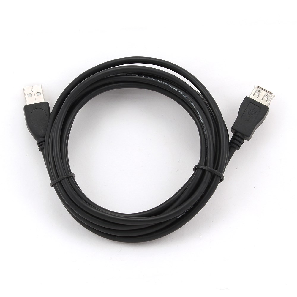 Gembird 3m USB 2.0 A M/FM USB cable USB A Black Gembird 3m USB 2.0 A M/FM USB cable USB A Black