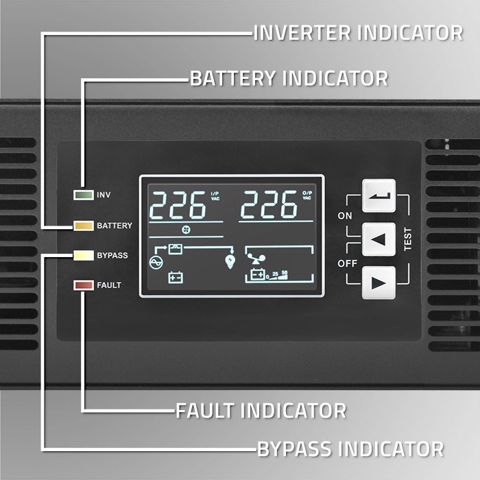 Qoltec Uninterruptible Power Supply (UPS) for RACK | 3kVA | 3000W | Power Factor 1.0 | LCD | EPO | USB | Online Qoltec Uninterruptible Power Supply (UPS) for RACK | 3kVA | 3000W | Power Factor 1.0 | LCD | EPO | USB | Online