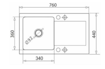 PYRAMIS MIDO (76x44) 1B 1D Flush-mounted sink Rectangular Black PYRAMIS MIDO (76x44) 1B 1D Flush-mounted sink Rectangular Black