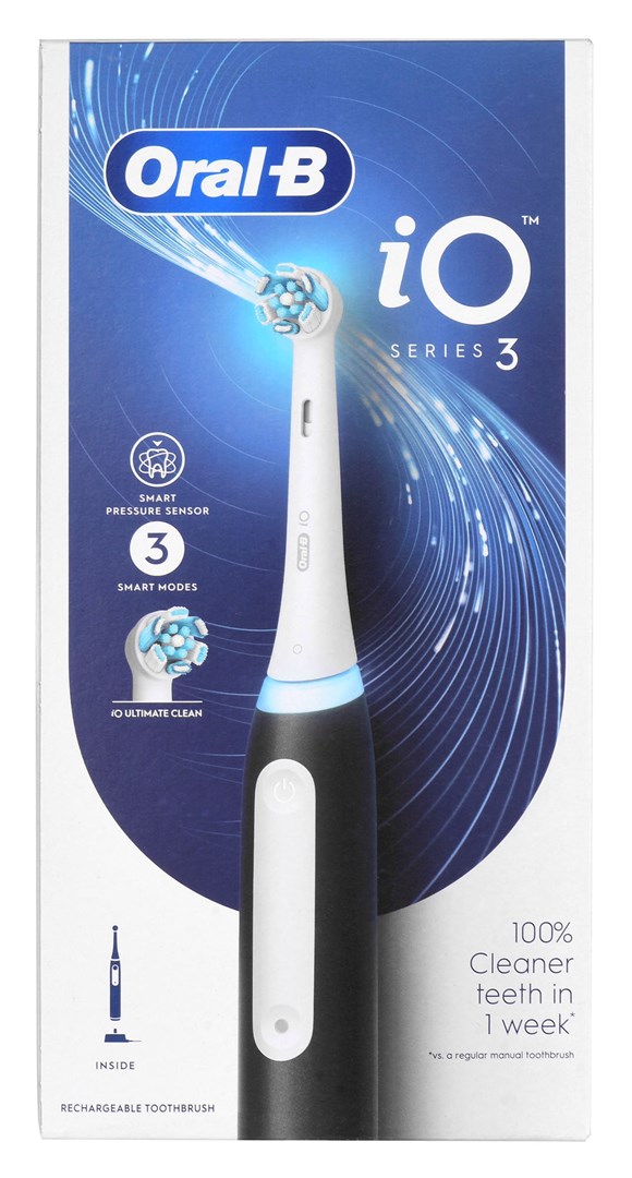 Braun Oral-B iO3 Matt Black electric toothbrush Braun Oral-B iO3 Matt Black electric toothbrush