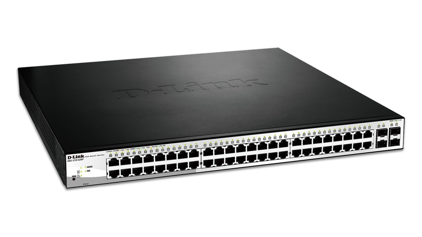 D-Link DGS-1210-52MP Managed L2 Gigabit Ethernet (10/100/1000) Power over Ethernet (PoE) Black, Grey D-Link DGS-1210-52MP Managed L2 Gigabit Ethernet (10/100/1000) Power over Ethernet (PoE) Black, Grey