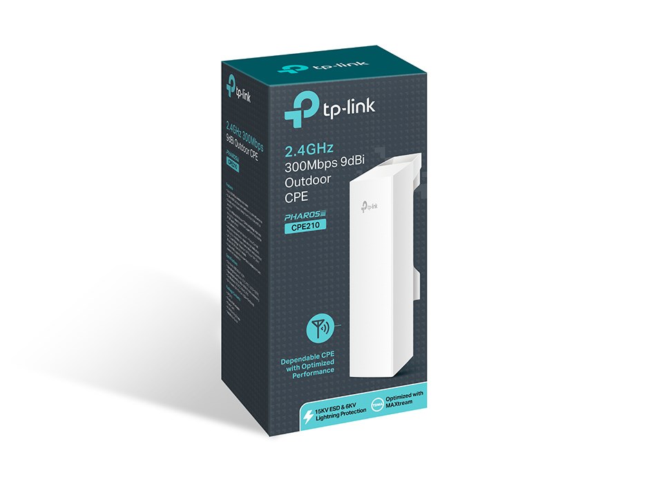 TP-Link CPE210 300 Mbit/s White Power over Ethernet (PoE) TP-Link CPE210 300 Mbit/s White Power over Ethernet (PoE)