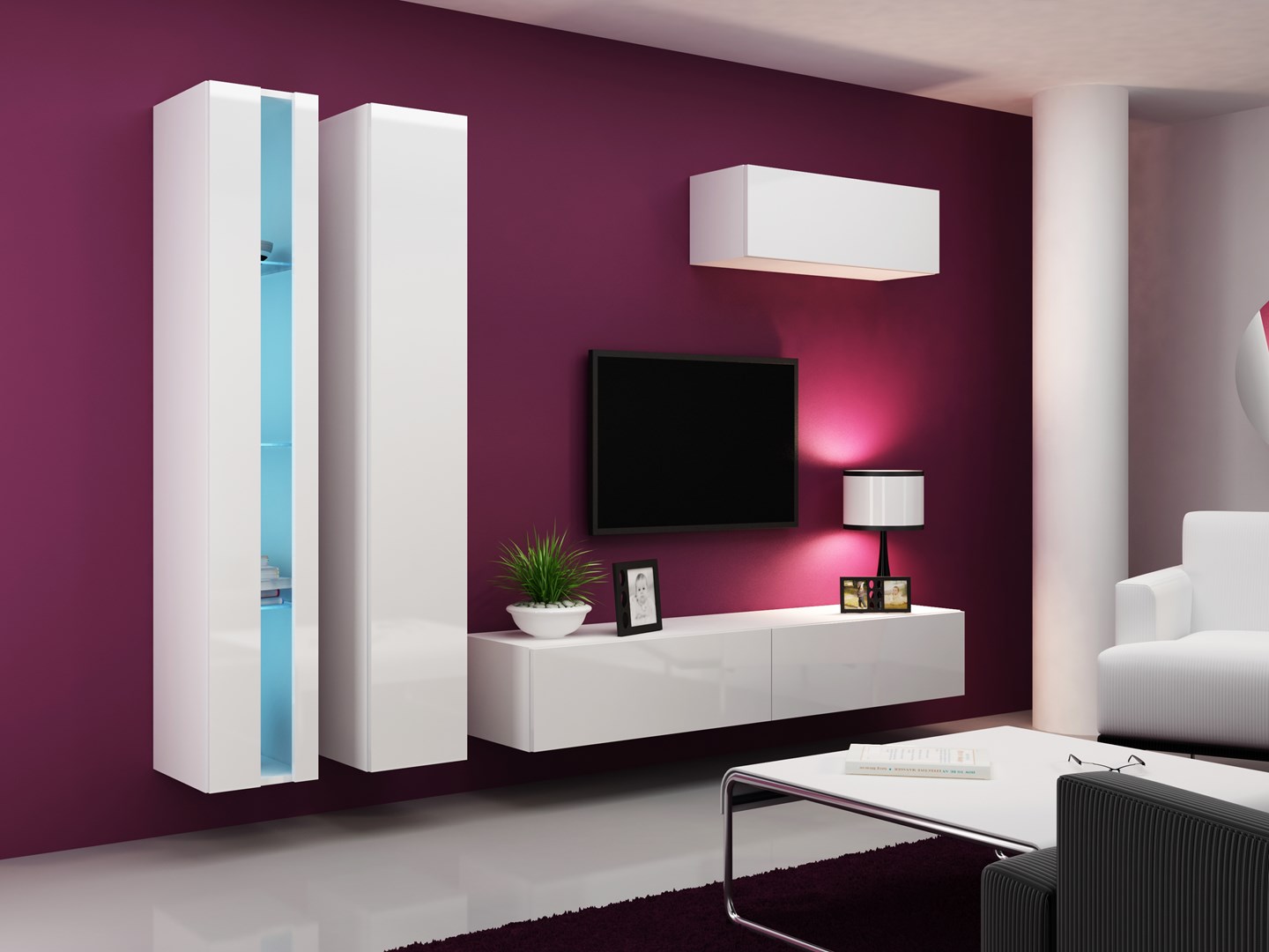 Cama Shelf unit VIGO NEW 180/40/30 white/white gloss Cama Shelf unit VIGO NEW 180/40/30 white/white gloss