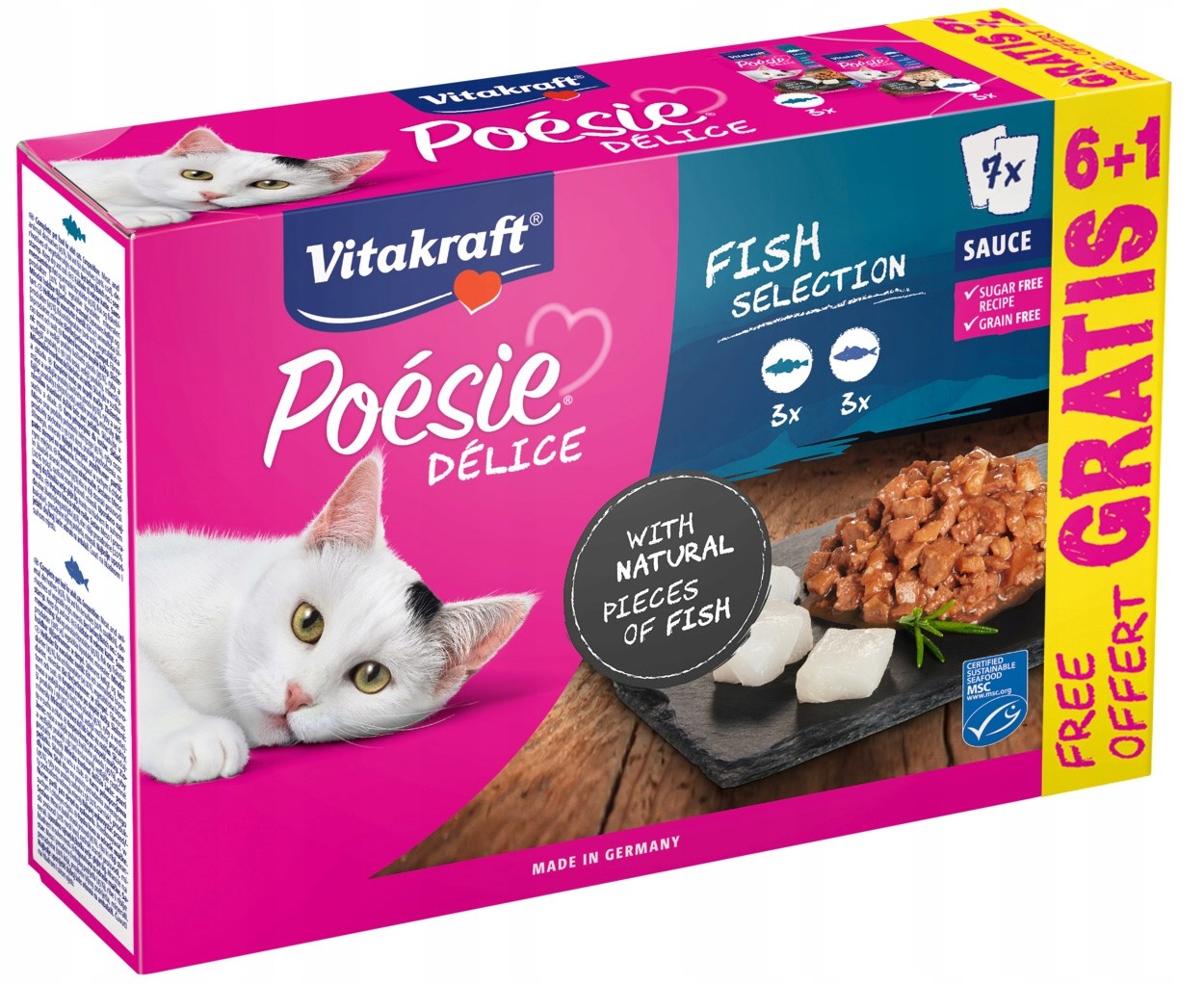 VITAKRAFT Poésie Delice Fish selection - wet cat food - 6 + 1 x 85g VITAKRAFT Poésie Delice Fish selection - wet cat food - 6 + 1 x 85g