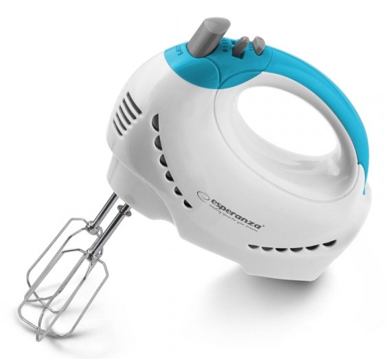 Esperanza EKM010 mixer Hand mixer 300 W Light Blue, White Esperanza EKM010 mixer Hand mixer 300 W Light Blue, White