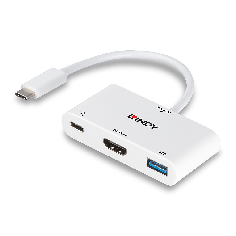Lindy USB 3.2 Type C to HDMI Converter with USB Type A Port and Power Delivery Lindy USB 3.2 Type C to HDMI Converter with USB Type A Port and Power Delivery