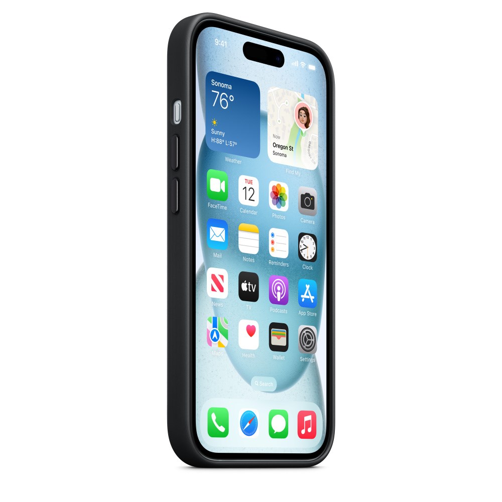 Apple FineWoven Case with MagSafe Black, for iPhone 15, MT393ZM/A Apple FineWoven Case with MagSafe Black, for iPhone 15, MT393ZM/A