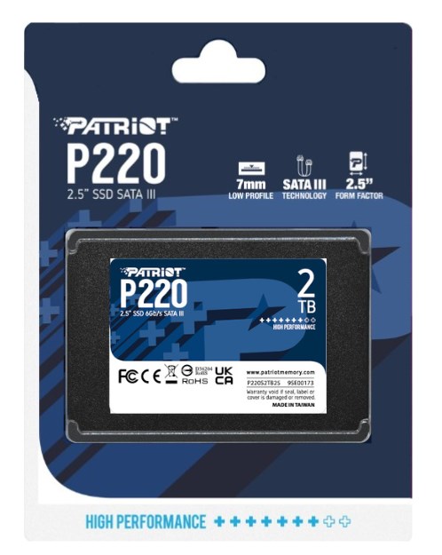 Patriot Memory P220 2TB 2.5" Serial ATA III Patriot Memory P220 2TB 2.5" Serial ATA III