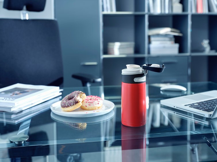 Leifheit 03245 travel mug 350 ml Black, Red Stainless steel Leifheit 03245 travel mug 350 ml Black, Red Stainless steel