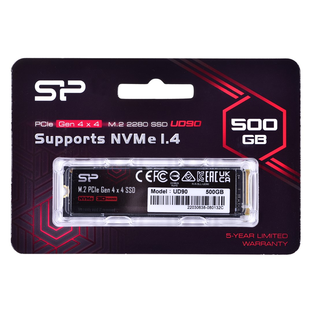 Silicon Power UD90 M.2 500 GB PCI Express 4.0 3D NAND NVMe Silicon Power UD90 M.2 500 GB PCI Express 4.0 3D NAND NVMe