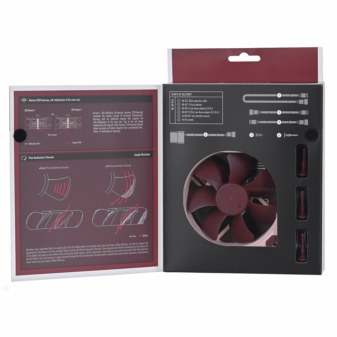 Noctua NF-A9 FLX computer cooling system Computer case Fan 9.2 cm Beige, Brown Noctua NF-A9 FLX computer cooling system Computer case Fan 9.2 cm Beige, Brown