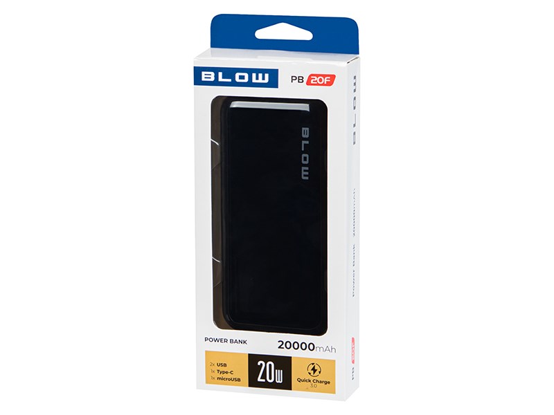 Power Bank 20000mAh QC+PD 20W + lightning PB20E Power Bank 20000mAh QC+PD 20W + lightning PB20E