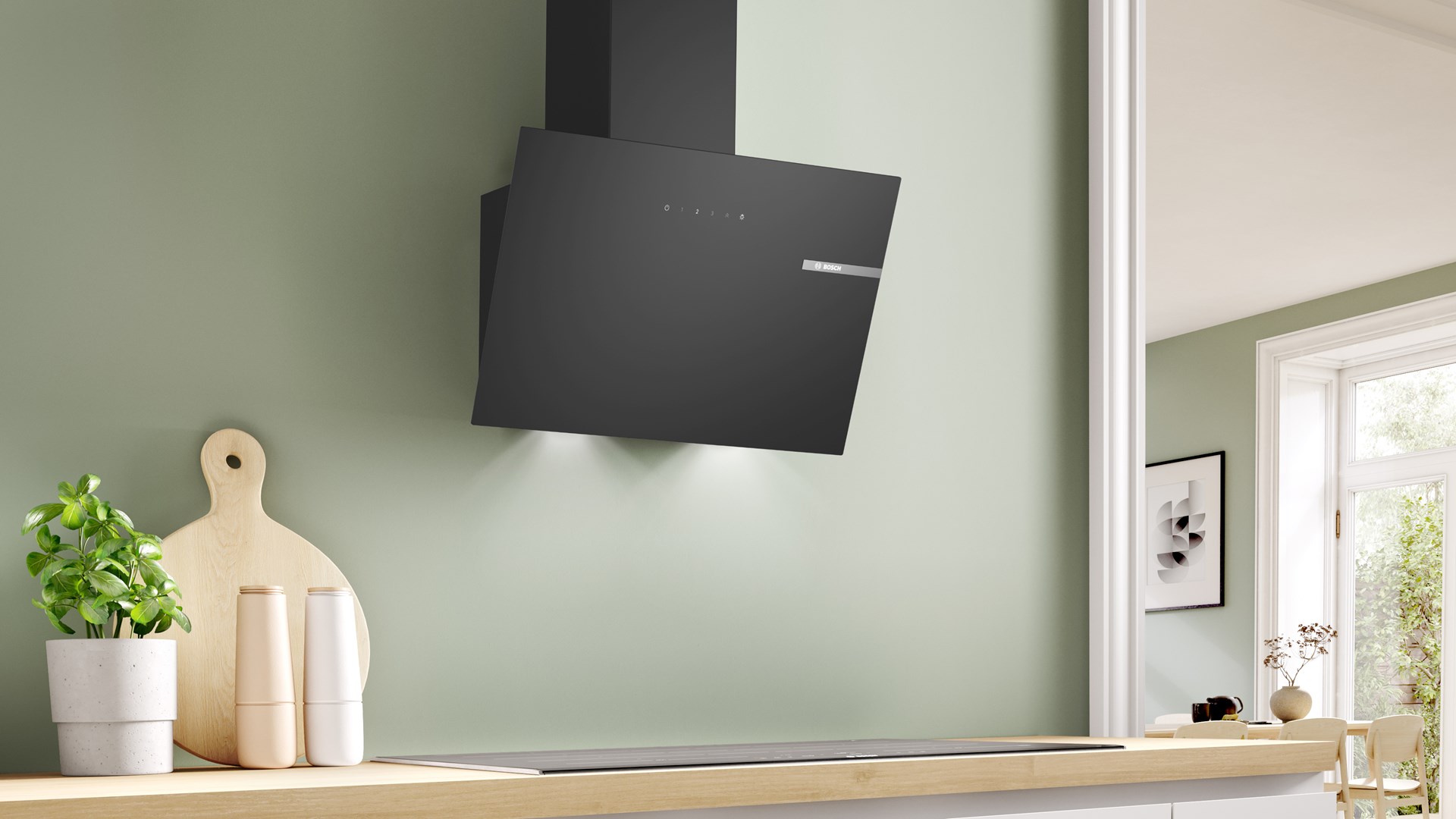 Bosch Serie 2 DWK65DK60 cooker hood Wall-mounted Black 430 m³/h A Bosch Serie 2 DWK65DK60 cooker hood Wall-mounted Black 430 m³/h A