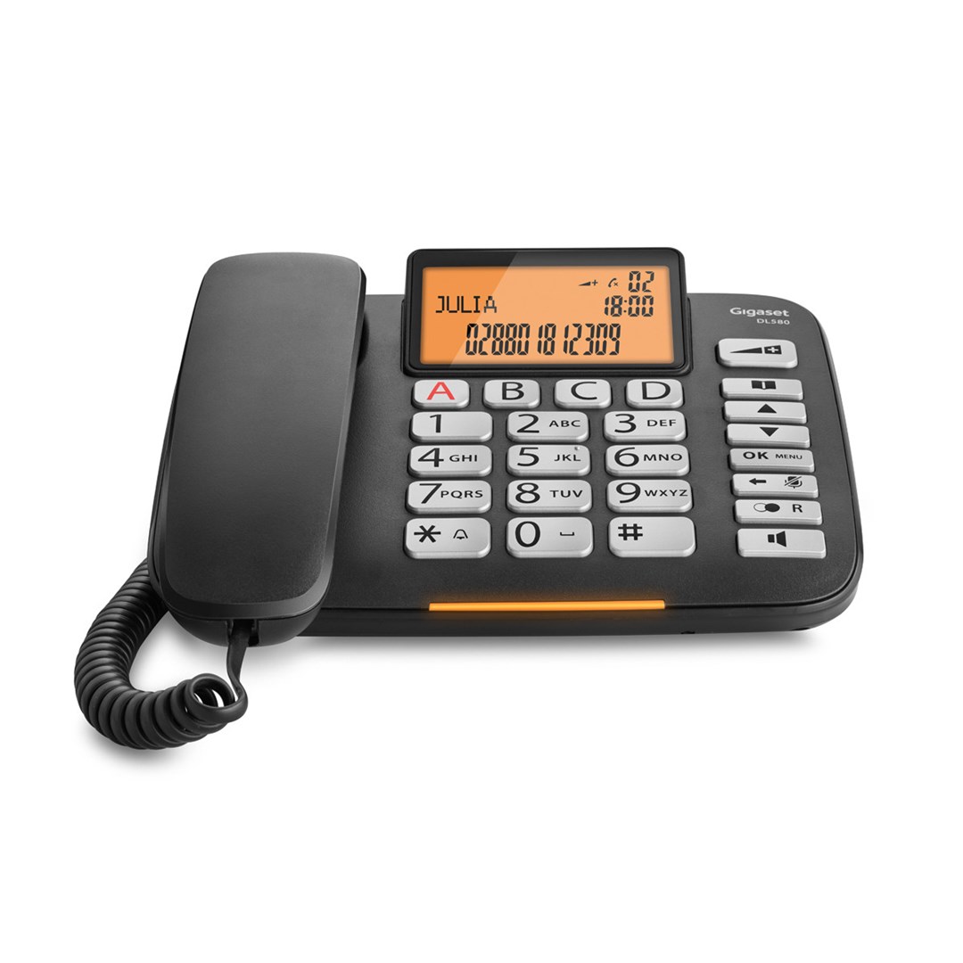 Gigaset DL580 Analog telephone Caller ID Black Gigaset DL580 Analog telephone Caller ID Black