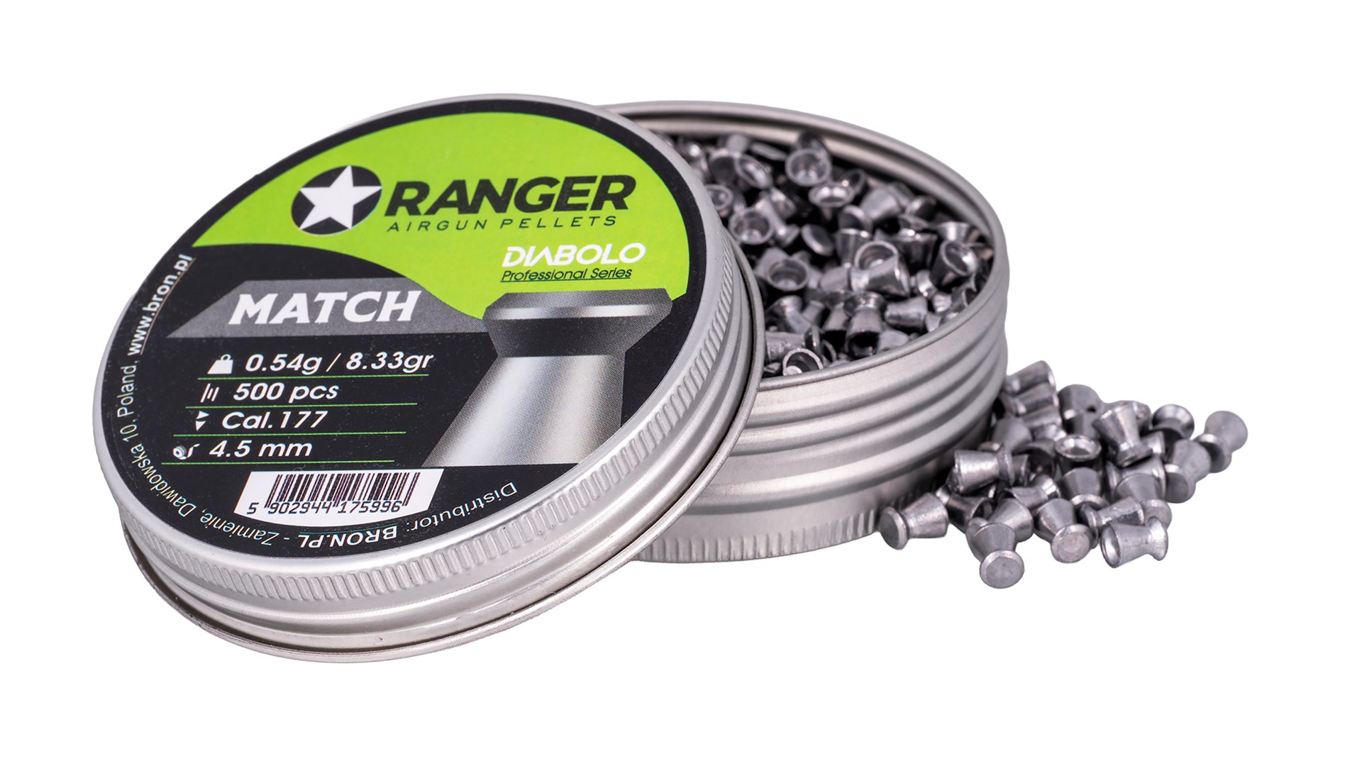 4.5 mm RANGER Diabolo Professional Match flat 500 shot 4.5 mm RANGER Diabolo Professional Match flat 500 shot