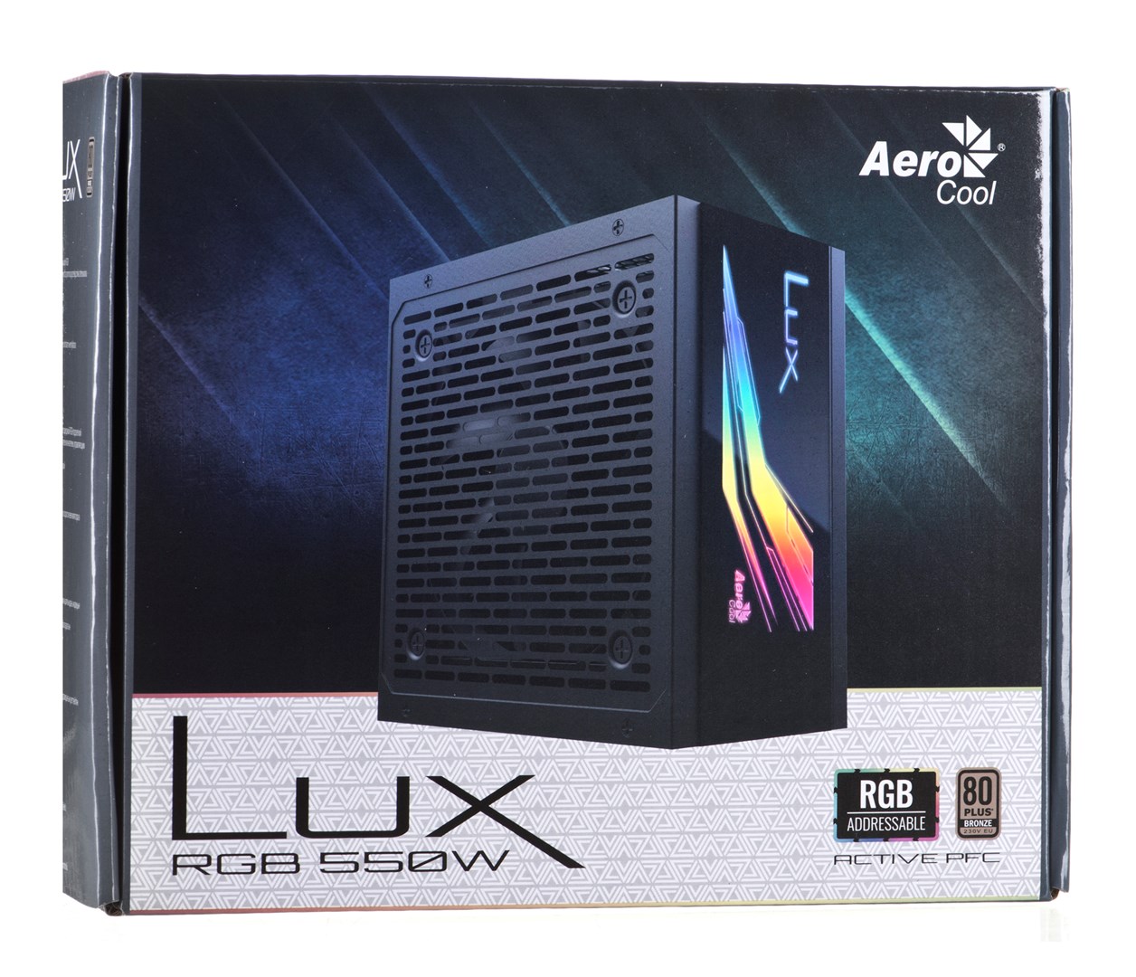 Power supply Aerocool Lux RGB 550M 550 W Black Power supply Aerocool Lux RGB 550M 550 W Black