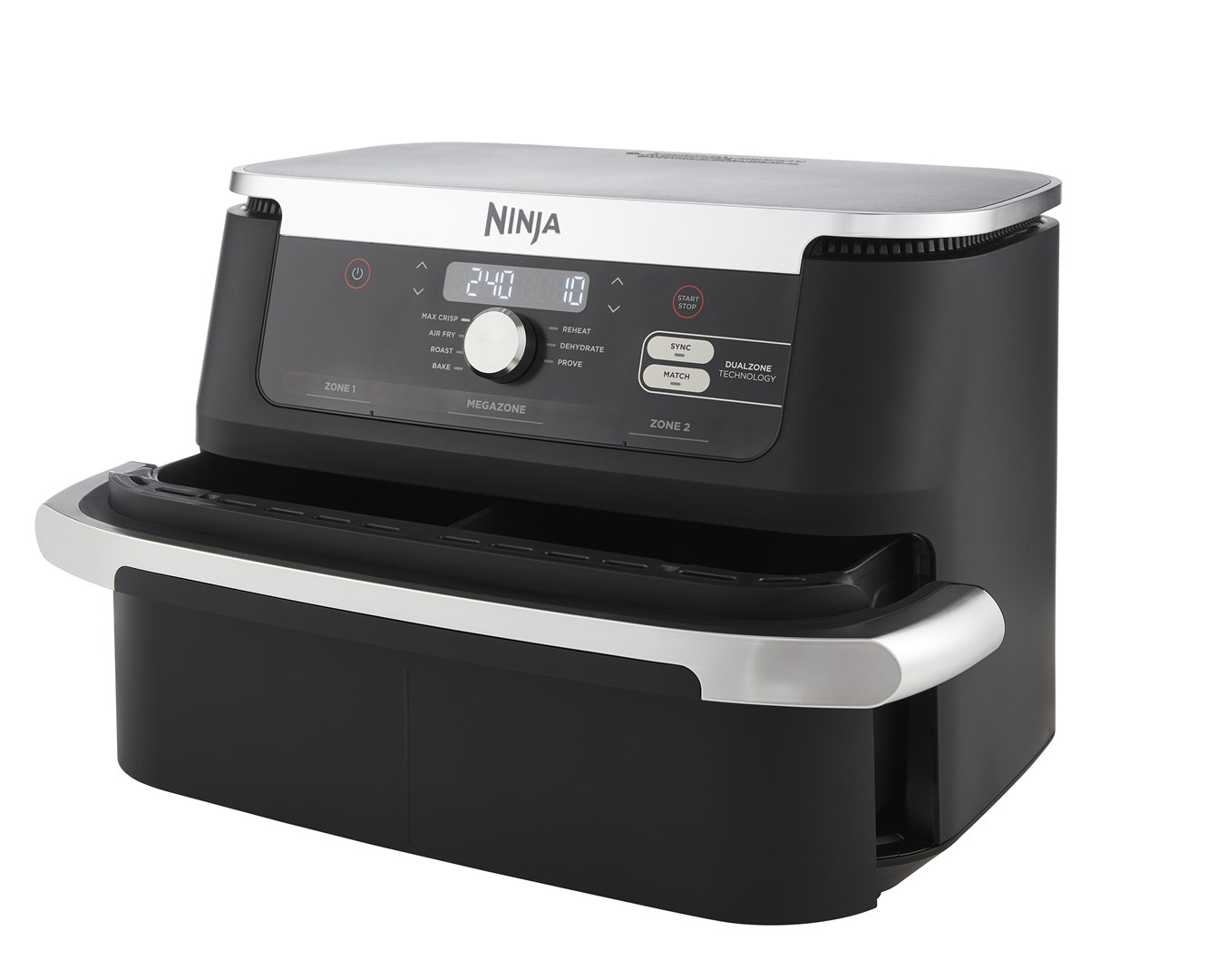 Ninja AF500EU fryer Double 10.4 L Stand-alone 2470 W Hot air fryer Black, Stainless steel Ninja AF500EU fryer Double 10.4 L Stand-alone 2470 W Hot air fryer Black, Stainless steel