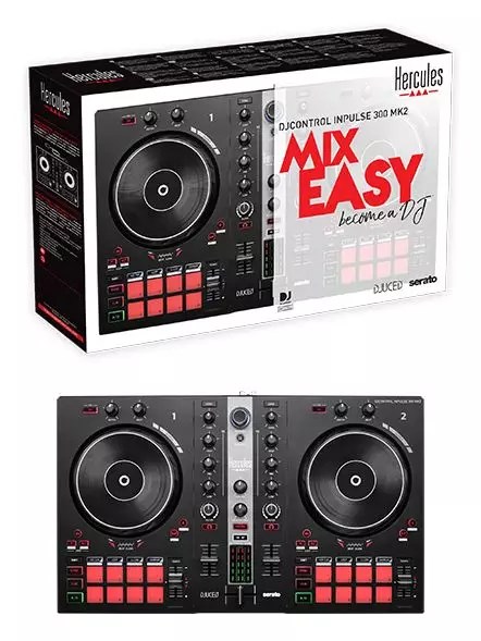 Hercules INPULSE 300 MK2 Vinyl scratcher Black, Red Hercules INPULSE 300 MK2 Vinyl scratcher Black, Red