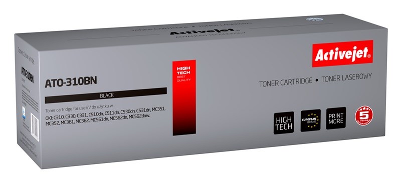 Activejet ATO-310BN Toner (replacement for OKI 44469803; Supreme; 3.500 pages; black) Activejet ATO-310BN Toner (replacement for OKI 44469803; Supreme; 3.500 pages; black)