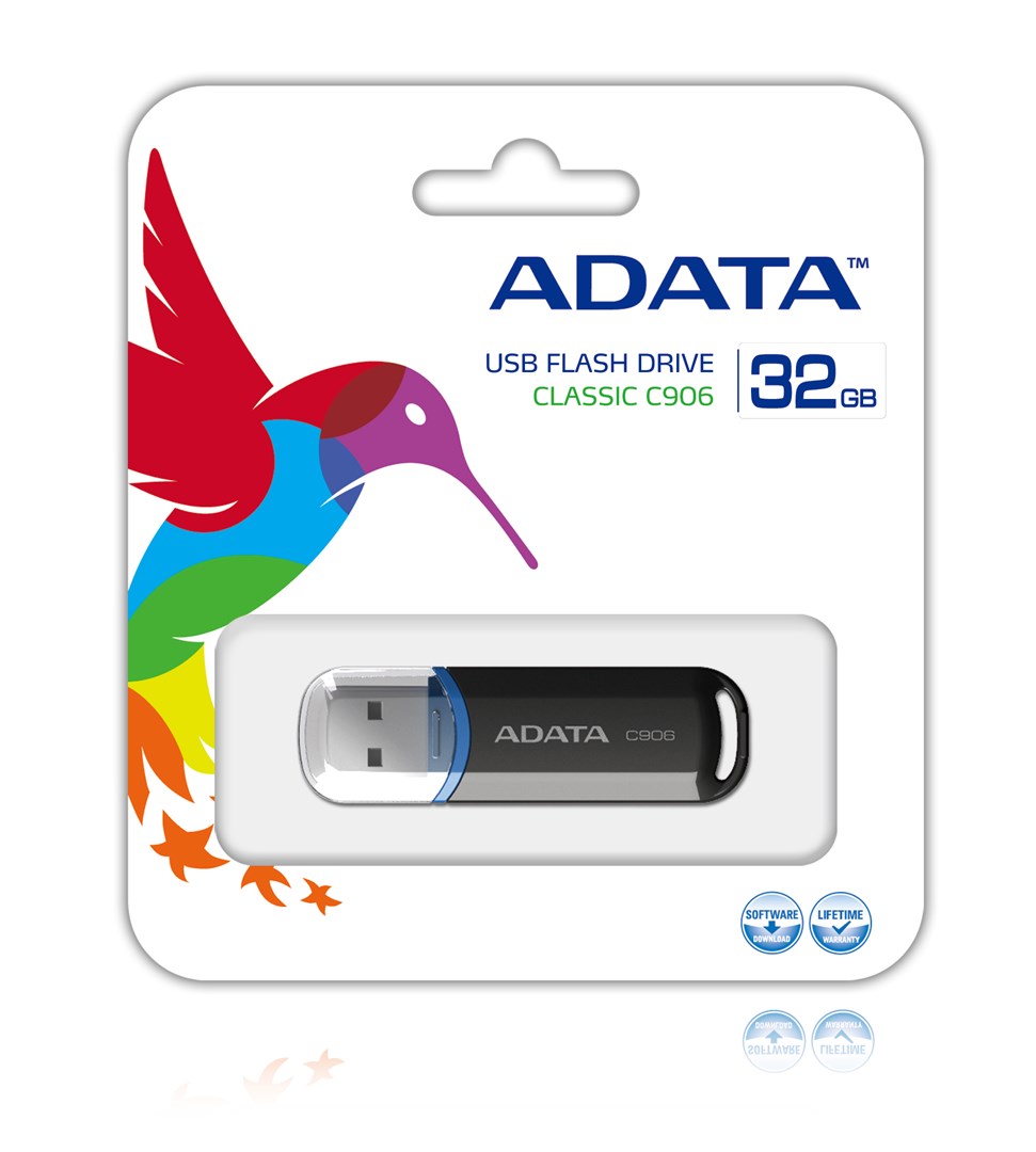 ADATA 32GB C906 USB flash drive USB Type-A 2.0 Black ADATA 32GB C906 USB flash drive USB Type-A 2.0 Black