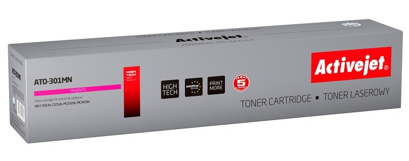 Activejet ATO-301MN toner (replacement for OKI 44973534; Supreme; 1500 pages; magenta) Activejet ATO-301MN toner (replacement for OKI 44973534; Supreme; 1500 pages; magenta)