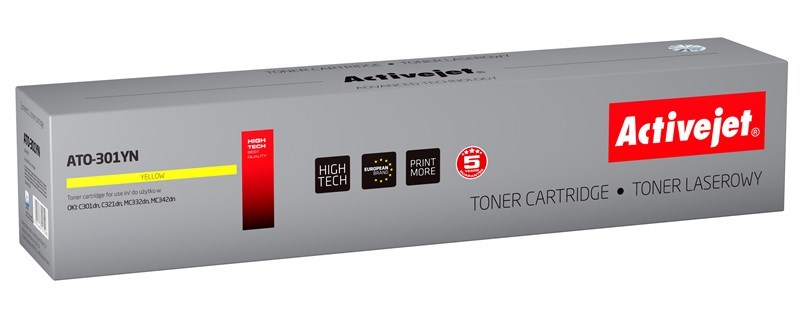 Activejet ATO-301YN Toner (replacement OKI 44973533; Supreme; 1500 pages; yellow) Activejet ATO-301YN Toner (replacement OKI 44973533; Supreme; 1500 pages; yellow)