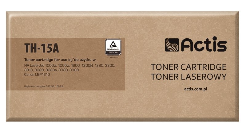 Actis TH-15A Toner (replacement for HP 15A C7115A, Canon EP-25; Standard; 2500 pages; black) Actis TH-15A Toner (replacement for HP 15A C7115A, Canon EP-25; Standard; 2500 pages; black)