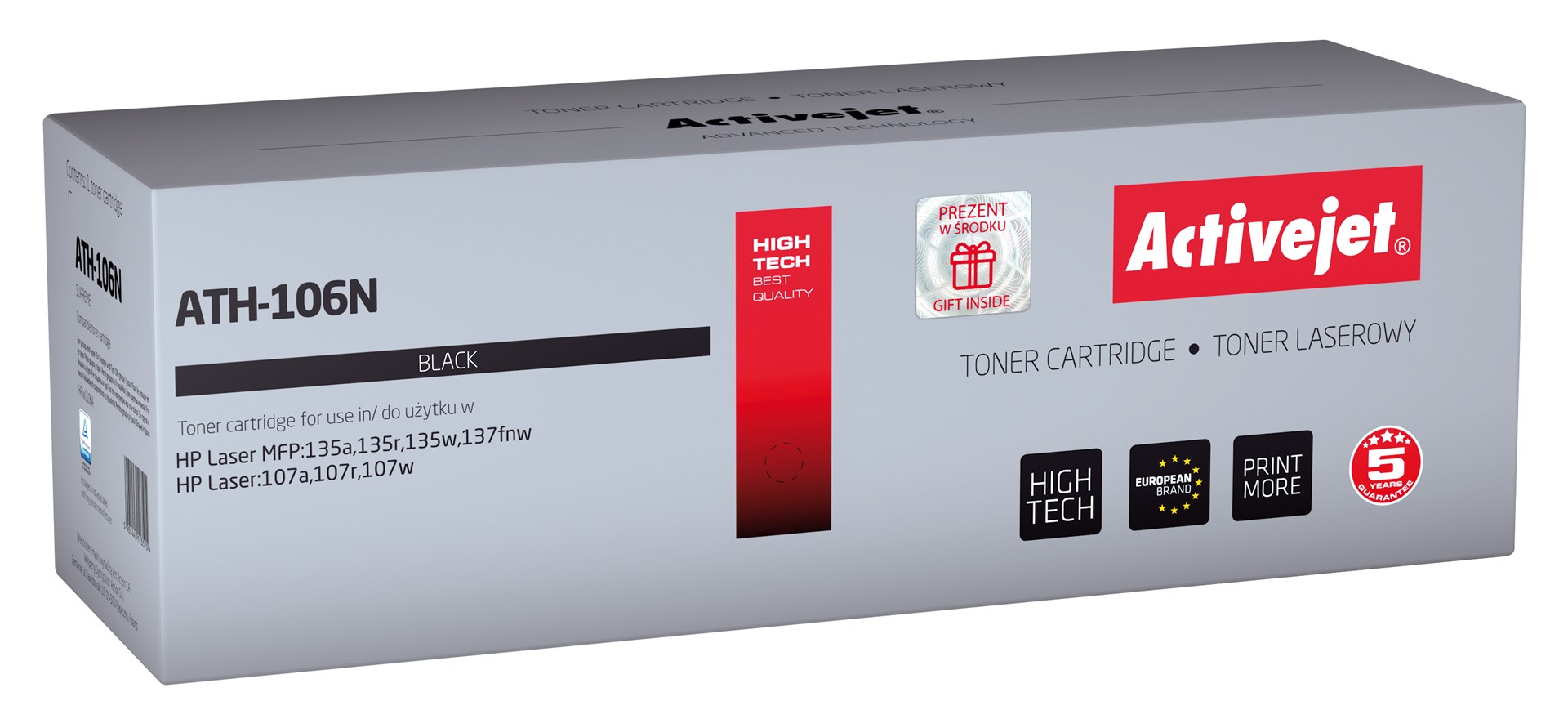Activejet ATH-106N toner (replacement for HP 106A W1106A; Supreme; 1000 pages; black) Activejet ATH-106N toner (replacement for HP 106A W1106A; Supreme; 1000 pages; black)