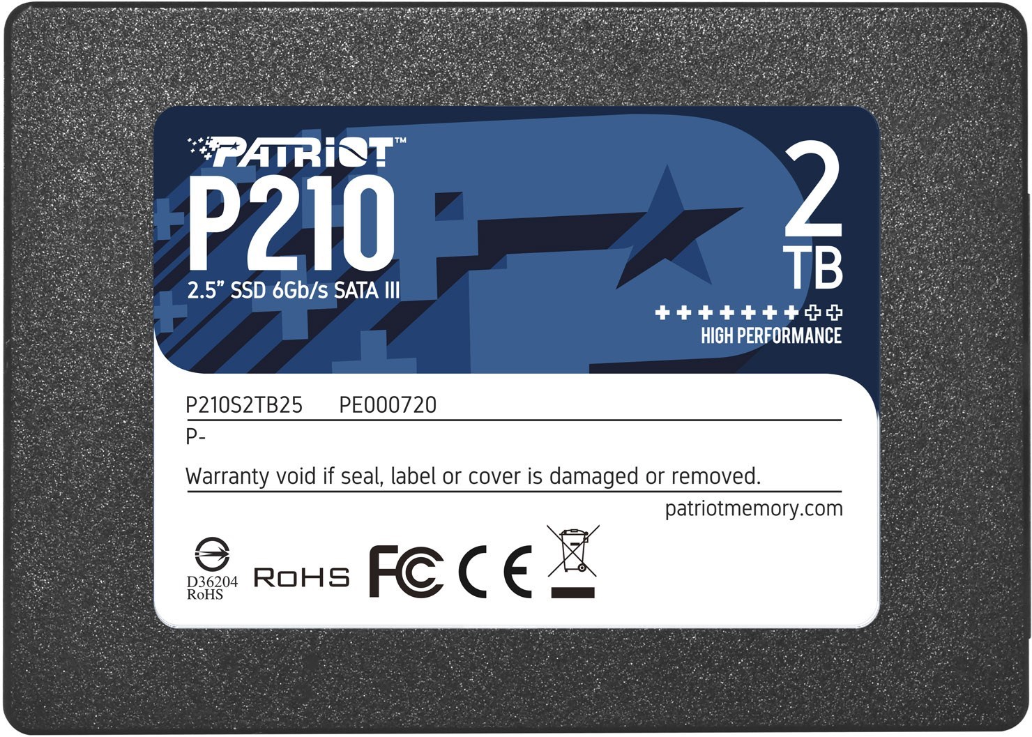 Patriot Memory P210 2.5" 2000 GB Serial ATA III Patriot Memory P210 2.5" 2000 GB Serial ATA III