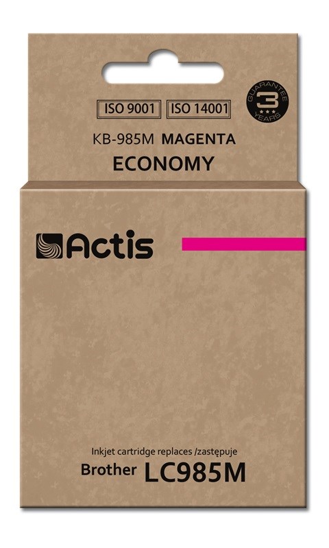 Actis KB-985M Ink (replacement for Brother LC985M; Standard; 19,5 ml; magenta) Actis KB-985M Ink (replacement for Brother LC985M; Standard; 19,5 ml; magenta)
