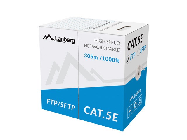 LANBERG CABLE FTP CAT.5E 305M CU WIRE GREY LANBERG CABLE FTP CAT.5E 305M CU WIRE GREY