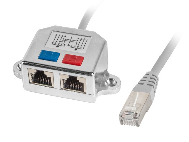 Lanberg adapter lan rj45/2x rj45 ftp splitter ad-0026-s Lanberg adapter lan rj45/2x rj45 ftp splitter ad-0026-s