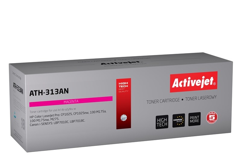 Activejet ATH-313AN Toner (replacement for Canon, HP 126A CRG-729M, CE313A; Premium; 1000 pages; magenta) Activejet ATH-313AN Toner (replacement for Canon, HP 126A CRG-729M, CE313A; Premium; 1000 pages; magenta)