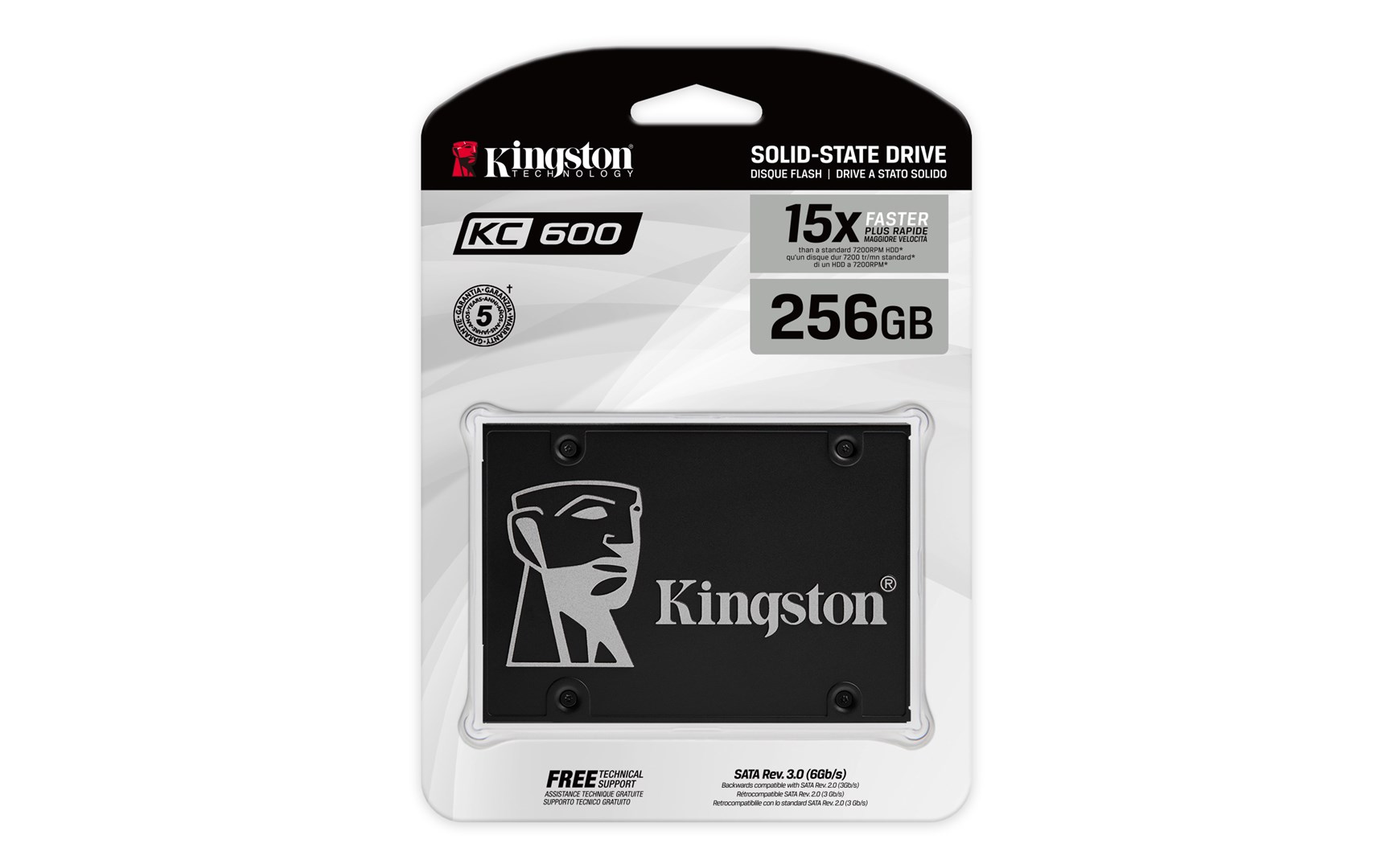 Kingston Technology KC600 2.5" 256 GB Serial ATA III 3D TLC Kingston Technology KC600 2.5" 256 GB Serial ATA III 3D TLC