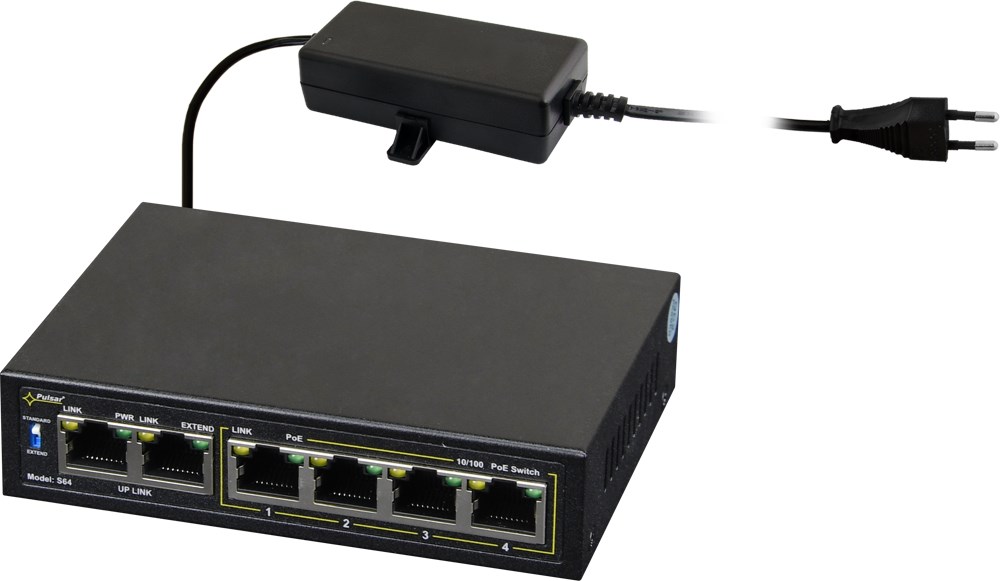 Switch POE 4+2 Pulsar S64 Switch POE 4+2 Pulsar S64